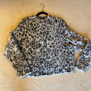 Ann Taylor leopard short sweater.
